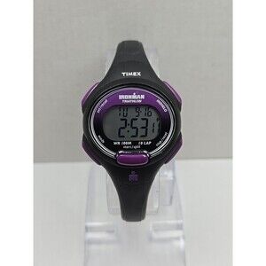 Womens Timex Ironman Triathlon 10 Lap Digital Watch Indiglo Alarms New Battery